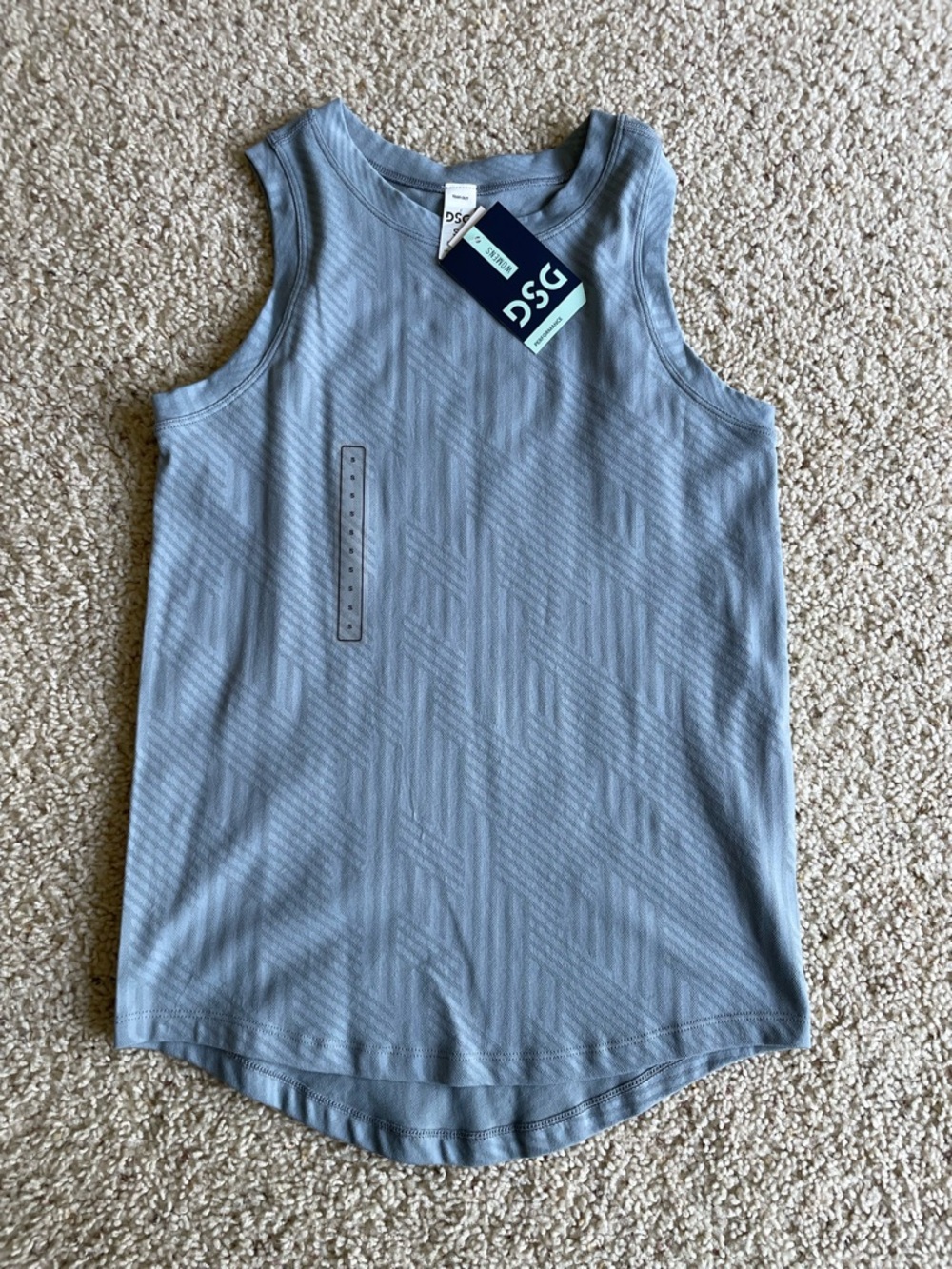 DSG Blue Geometric Performance Tank Top